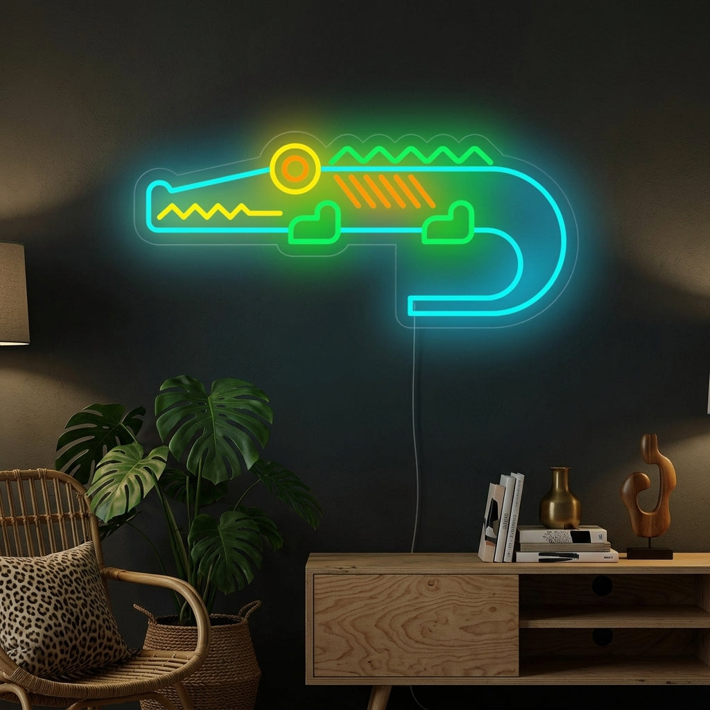 "Coccodrillo Carino" Insegna al neon