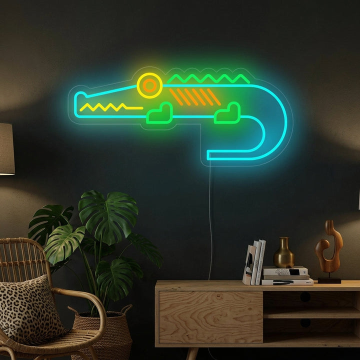 "Coccodrillo Carino" Insegna al neon