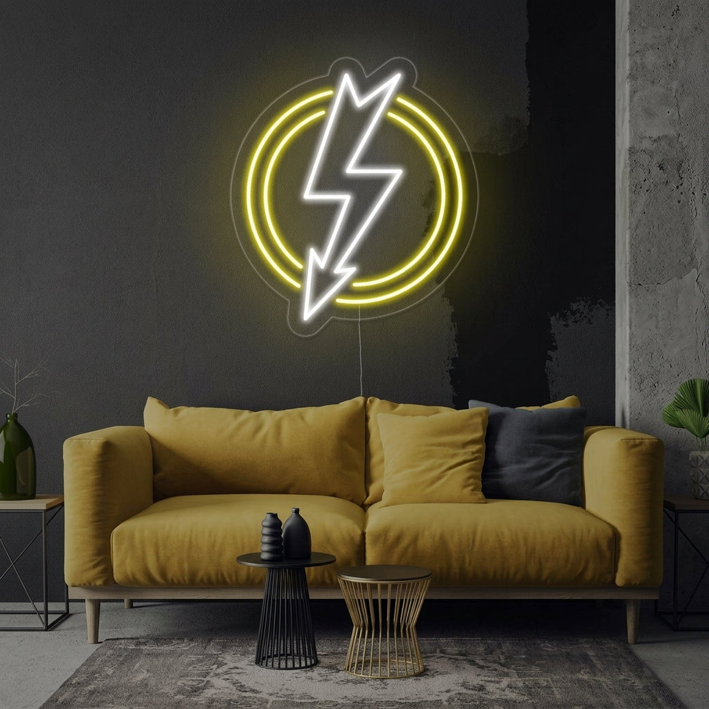"Fulmine Splendente" Insegna al neon