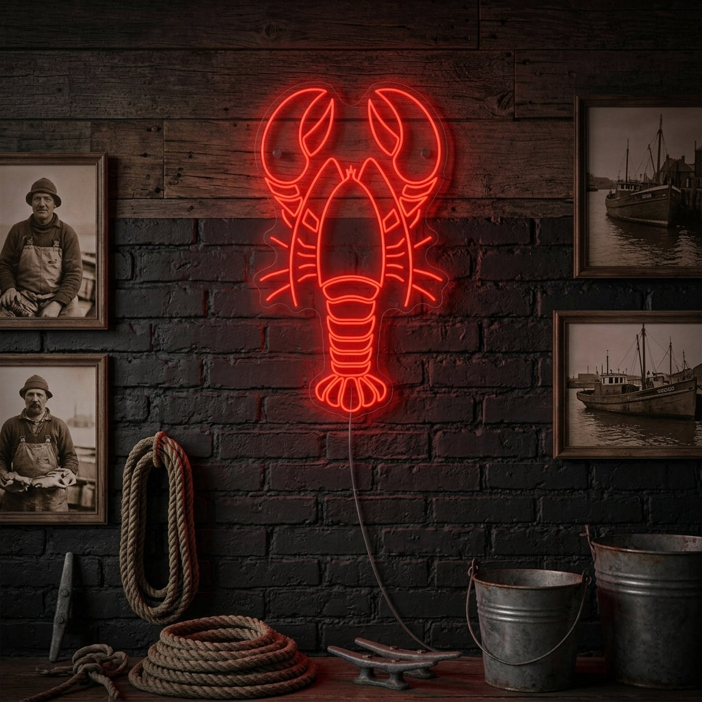 "Aragosta" Insegna al neon