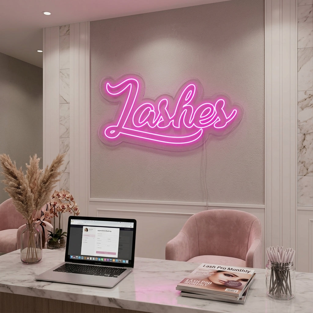 "Lashes" Insegna al neon