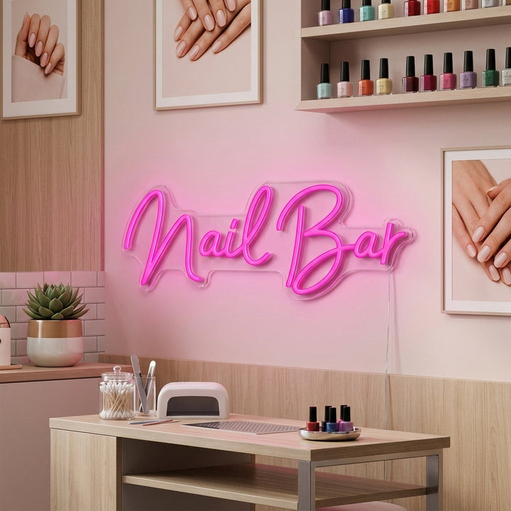 "Nail Bar" Insegna al neon