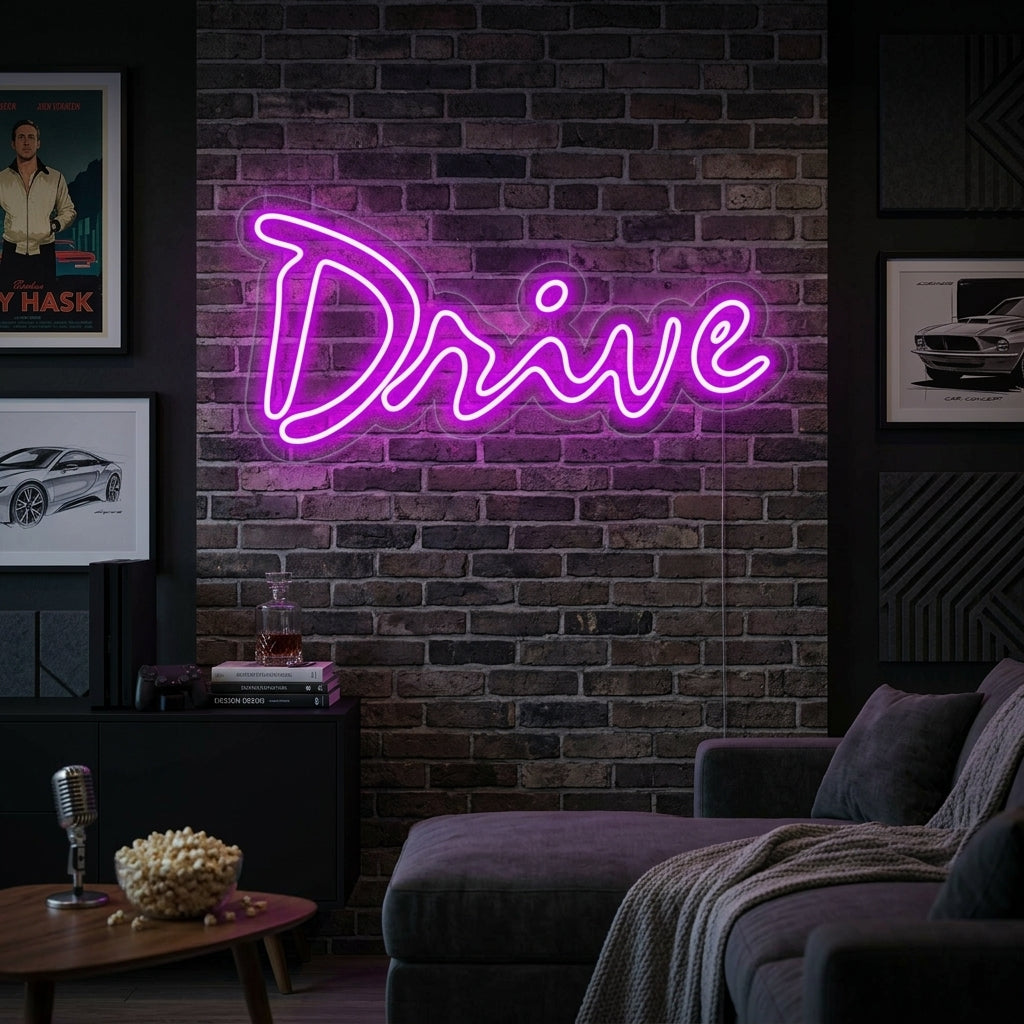 "Drive, Televisione" Insegna al neon