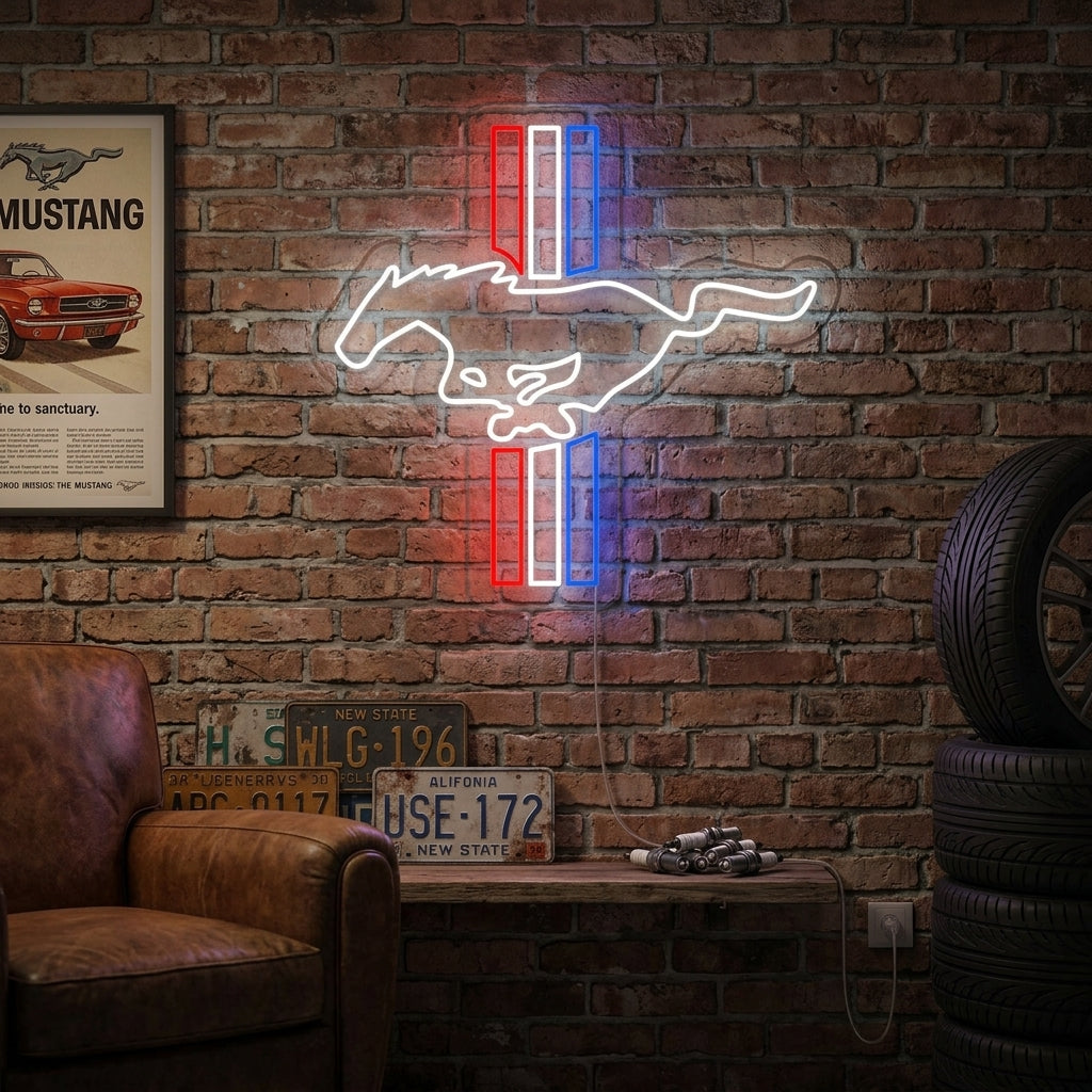 "Logo Auto Cavallo" Insegna al neon