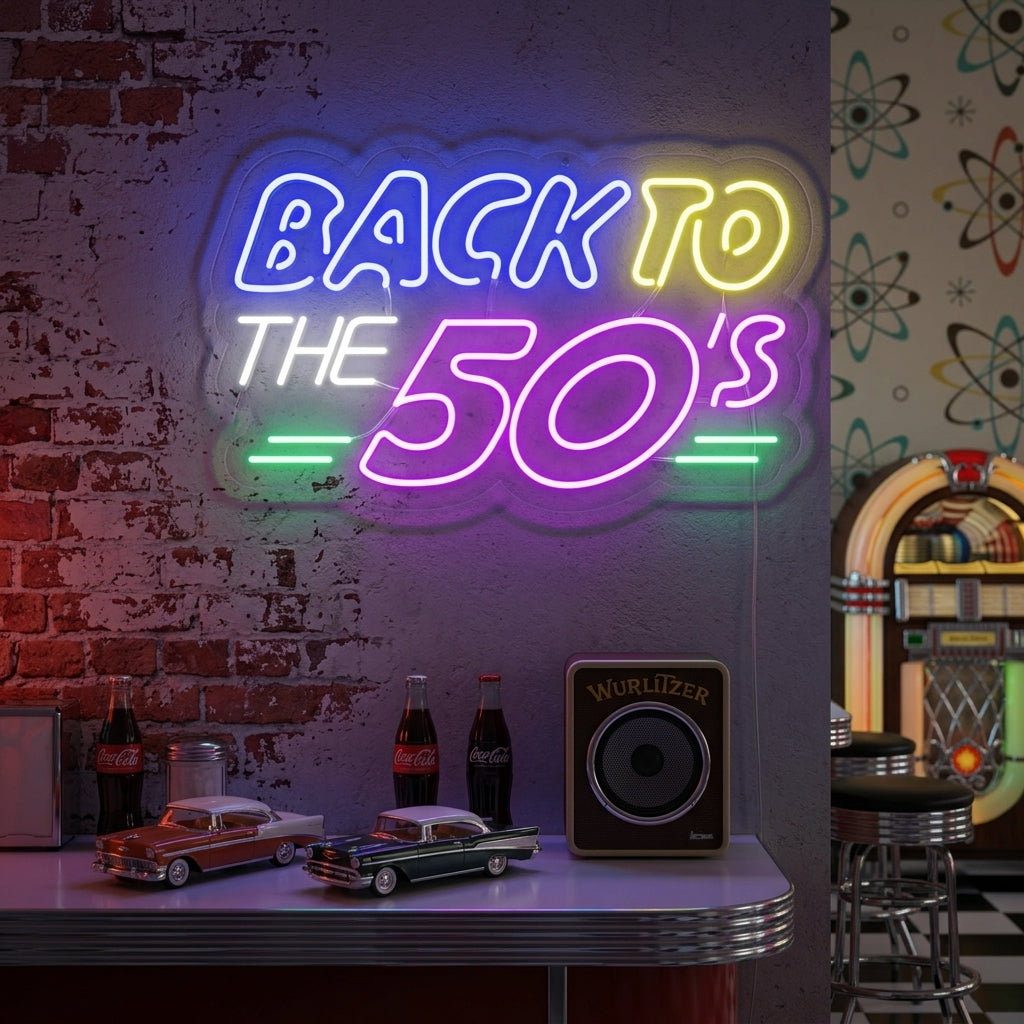 "Back To The 50s" Insegna al neon