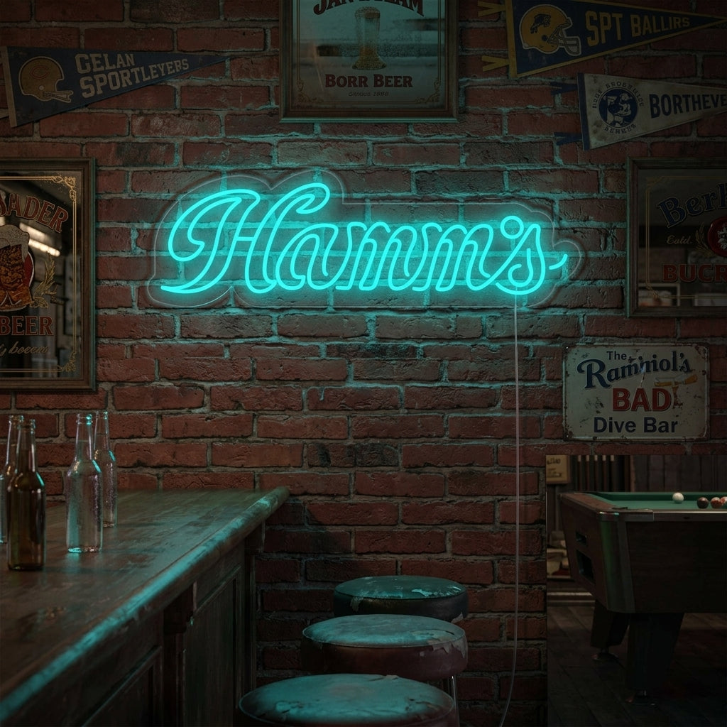 "Bar Hamms" Insegna al neon