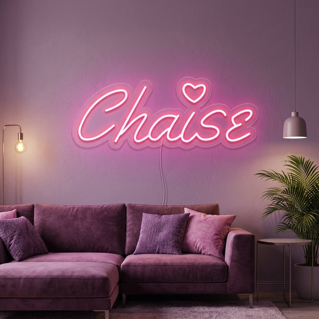 "Chaise" Insegna al neon