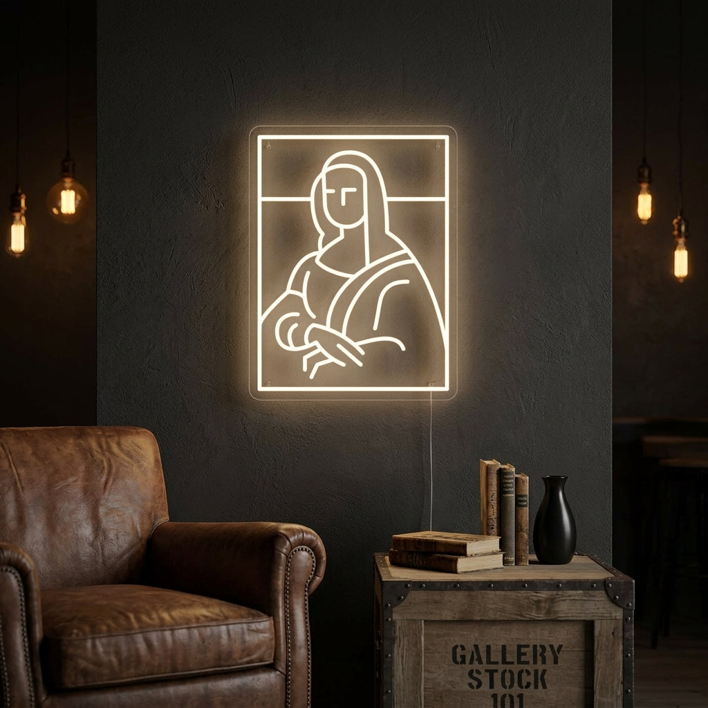 "Da Vinci Mona Lisa" Insegna al neon