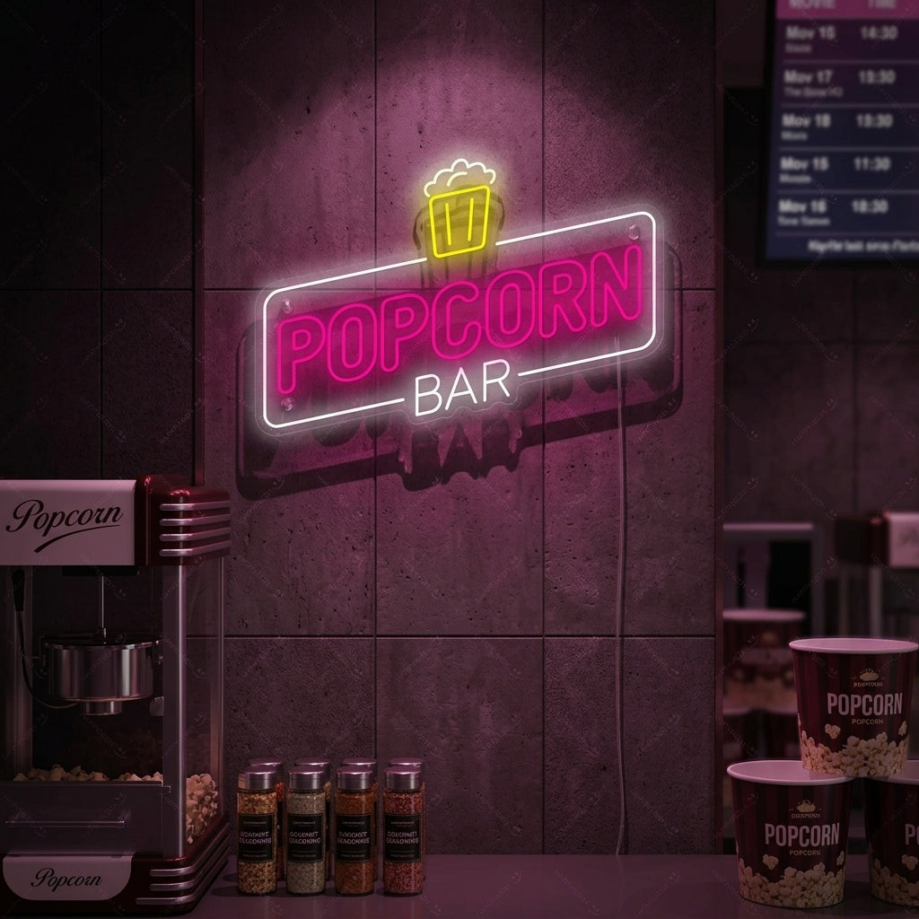 "Popcorn Bar" Insegna al neon