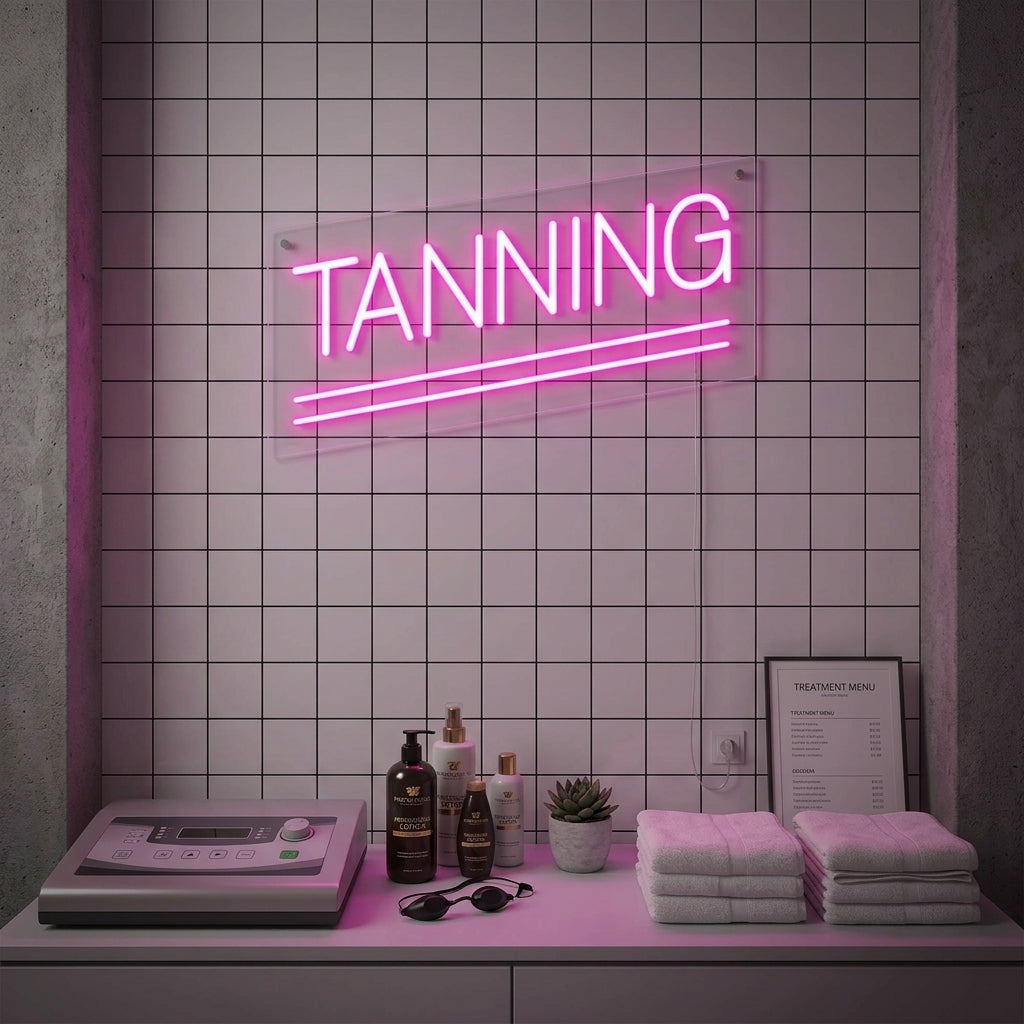 "Tanning" Insegna al neon