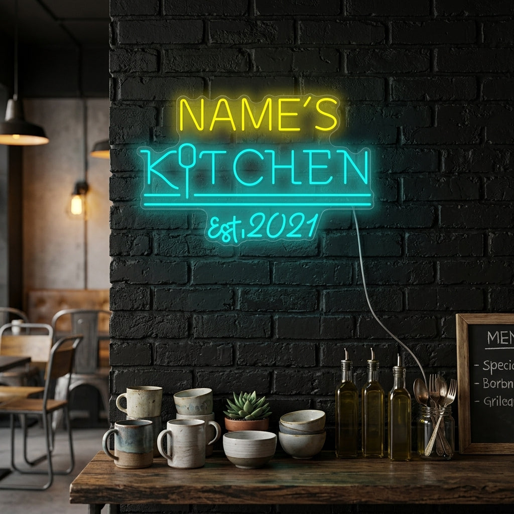 "Logo cucina personalizzato" Insegna al neon