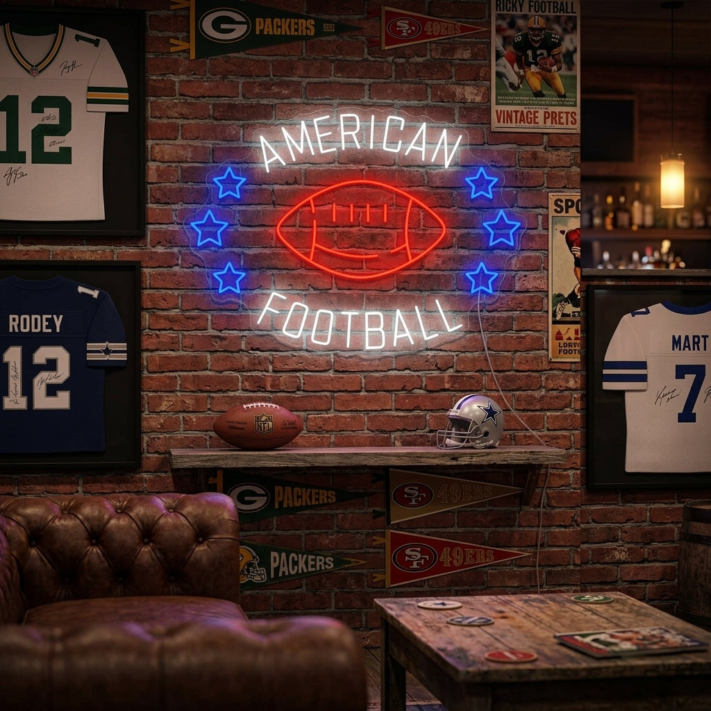 "American Football" Insegna al neon