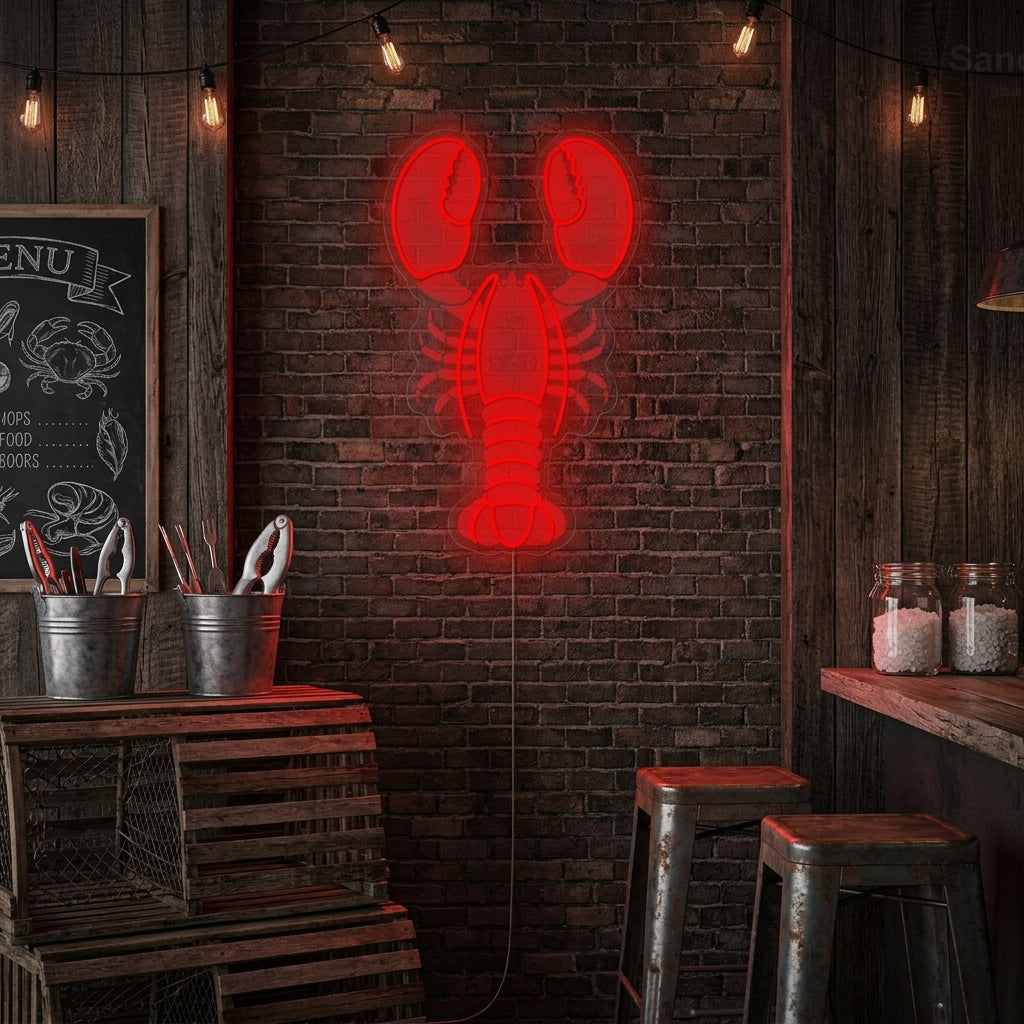 "Aragosta" Insegna al neon