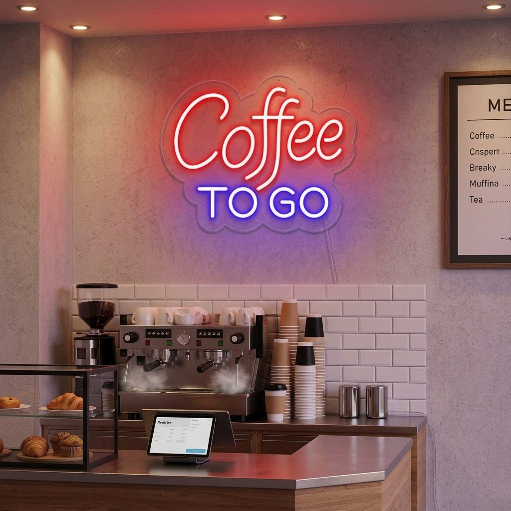 "Coffee To Go" Insegna al neon