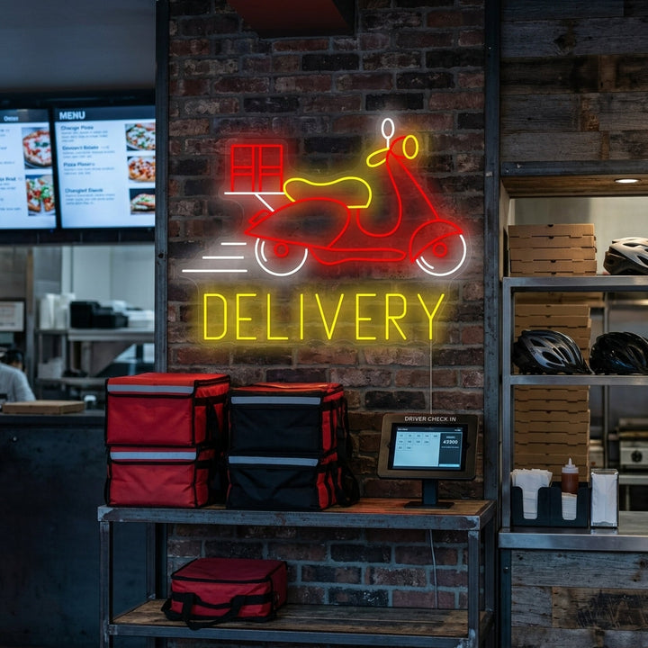"Food Delivery" Insegna al neon