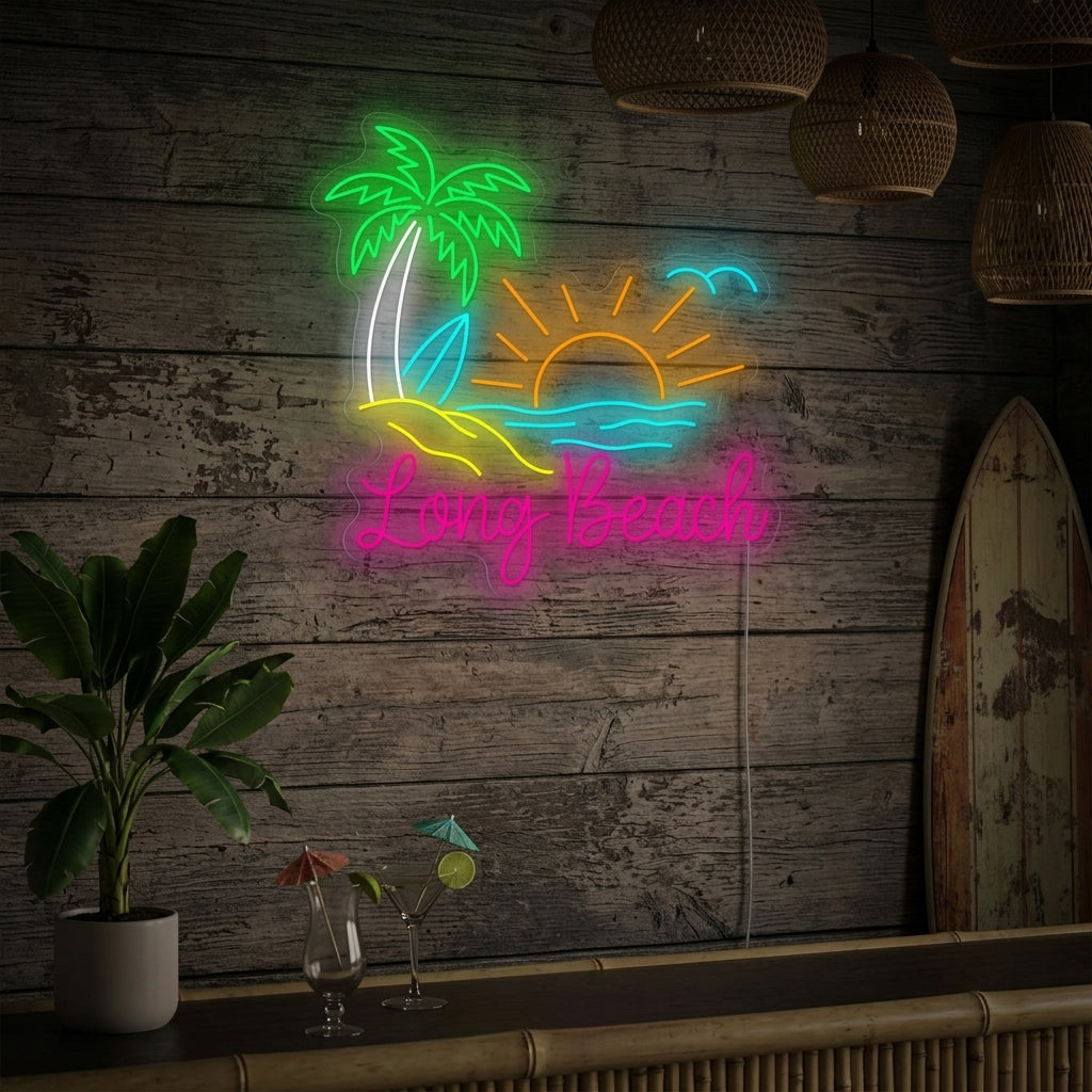 "Long Beach" Insegna al neon