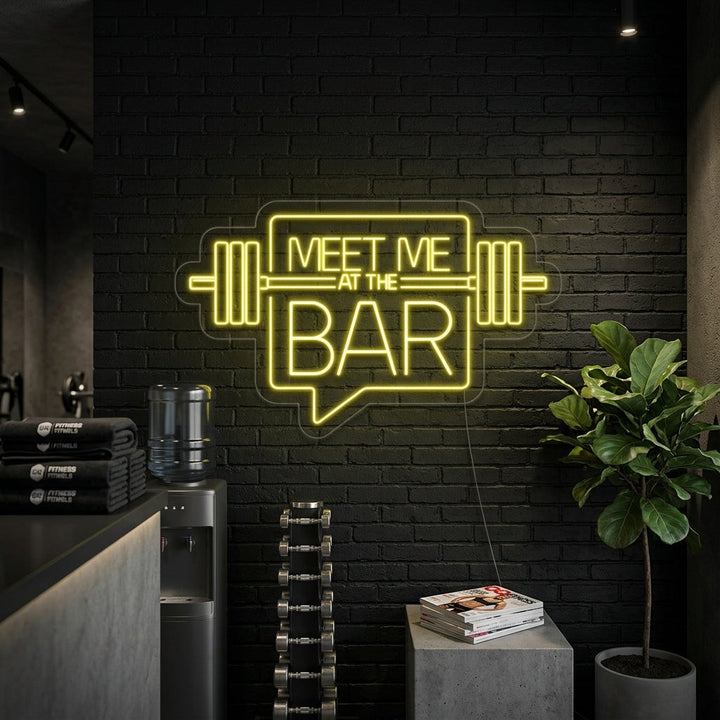 "Meet Me At The Bar Palestra" Insegna al neon