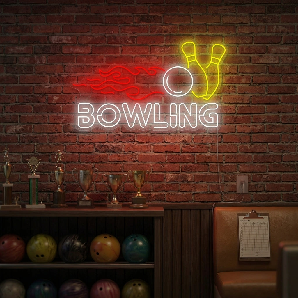 "Bowling" Insegna al neon
