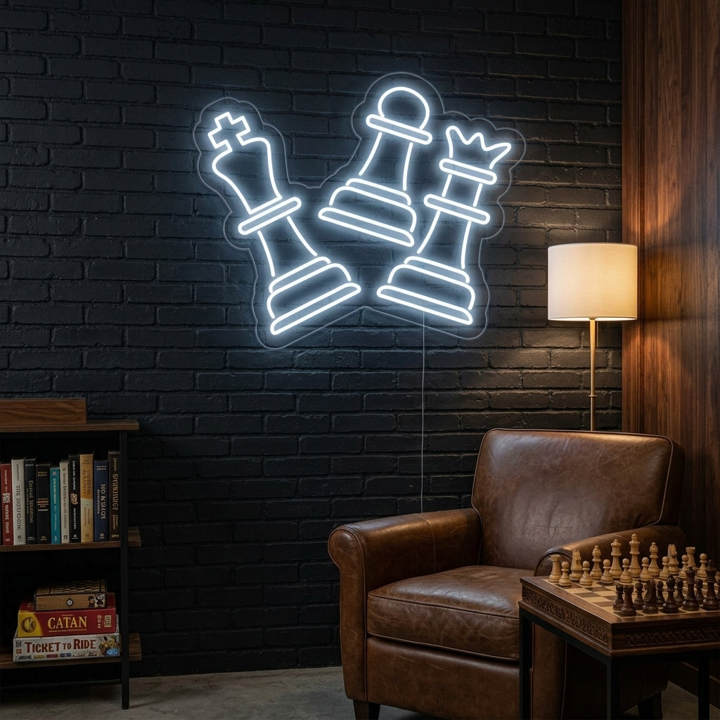 "Scacchi" Insegna al neon