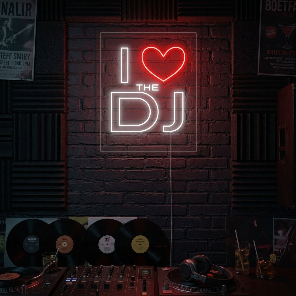 "I Love The Dj" Insegna al neon