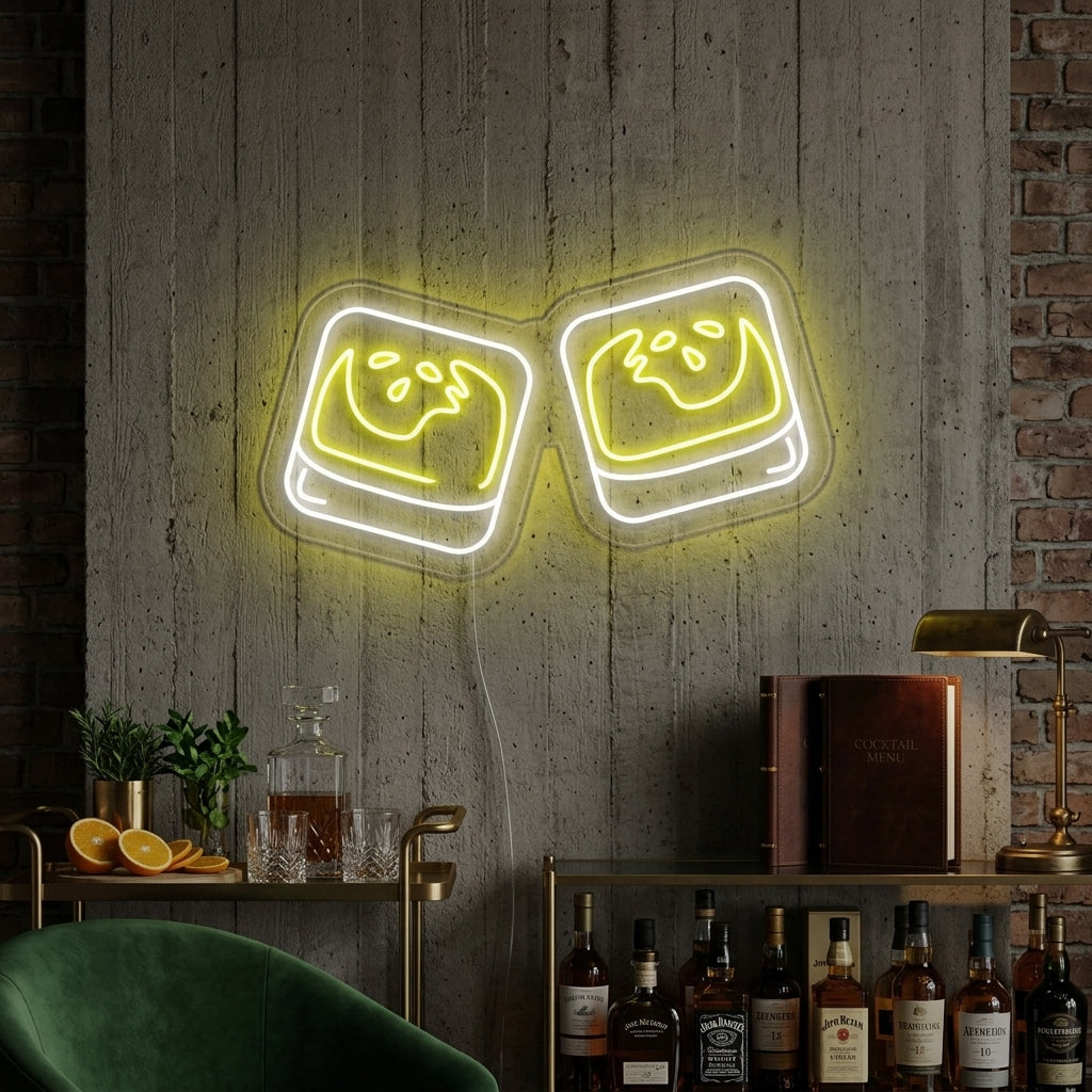 "Due Scotch Tintinnanti" Insegna al neon