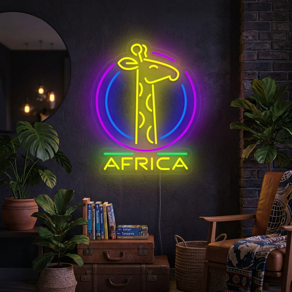 "Giraffa Africana" Insegna al neon