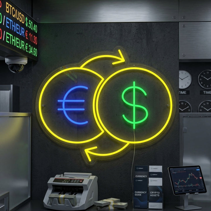 "Scambio Di Denaro" Insegna al neon
