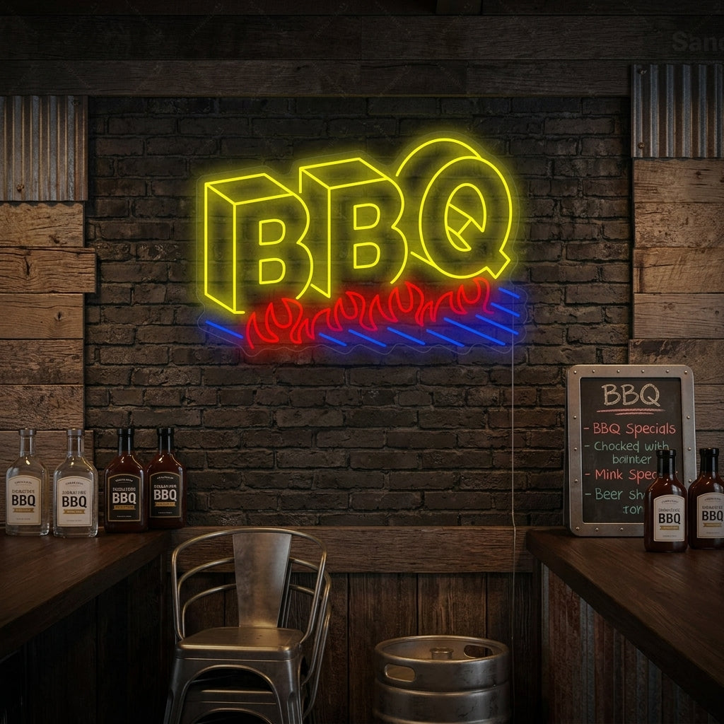 "Logo BBQ" Insegna al neon