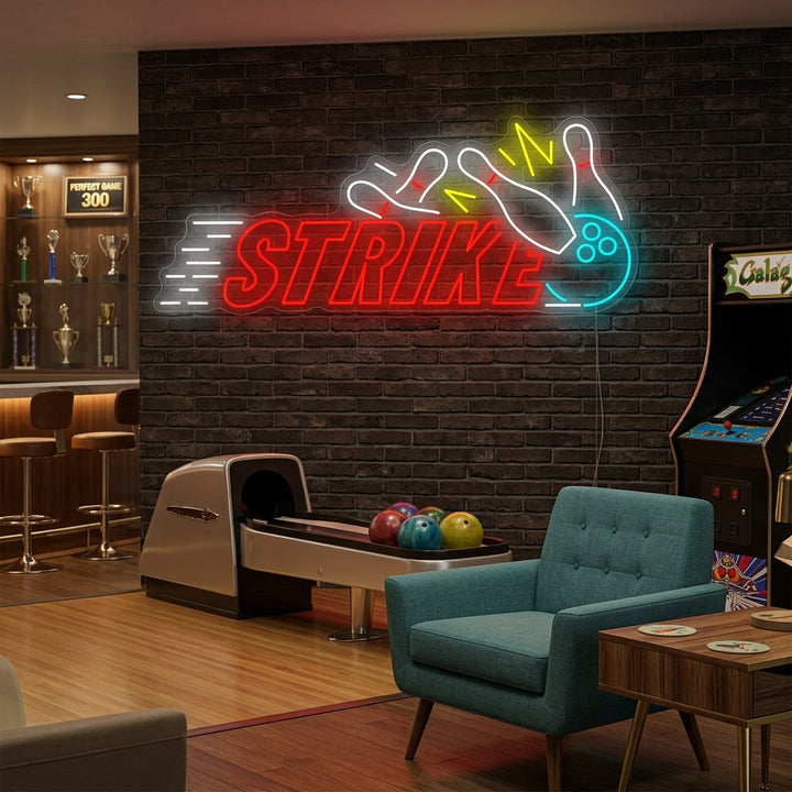 "Strike Bowling" Insegna al neon
