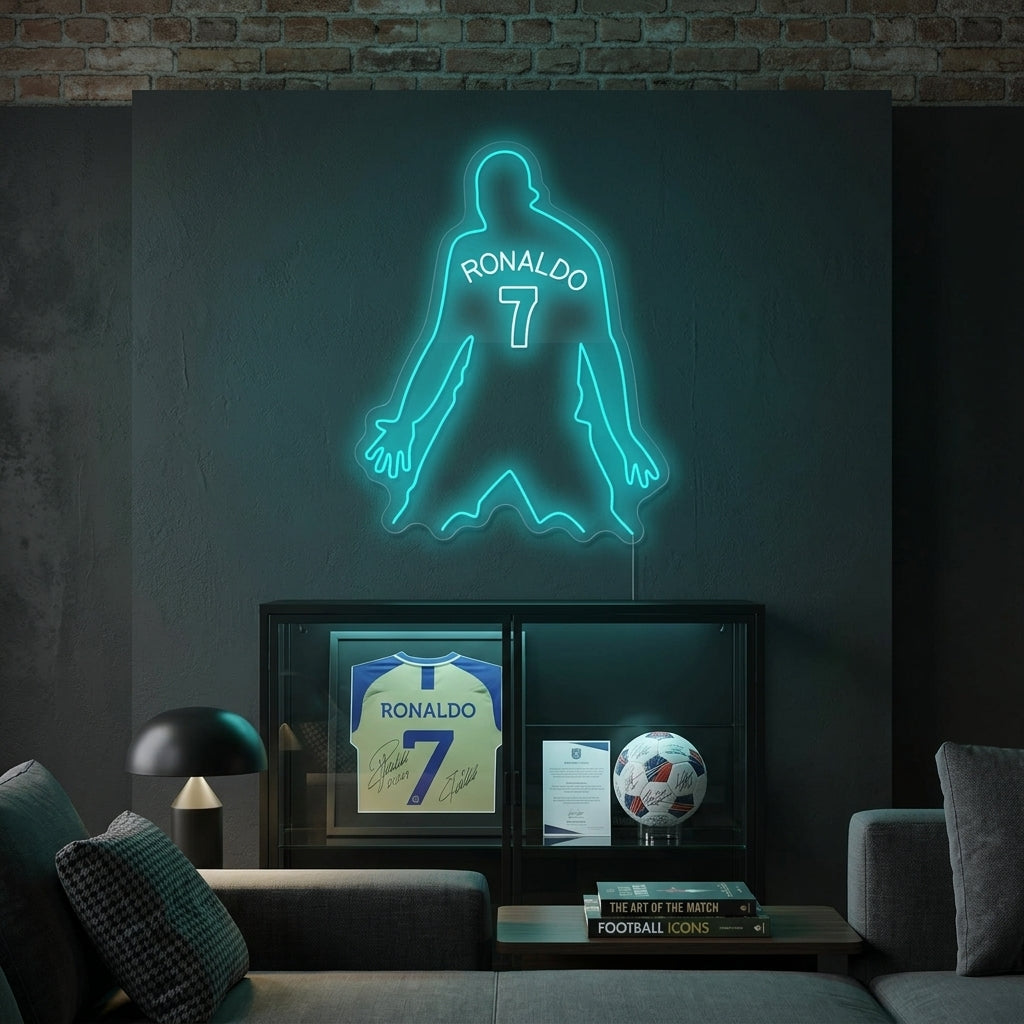 "Stella famosa del pallone da calcio" Insegna al neon