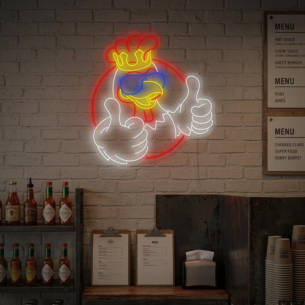 "Gallo Re" Insegna al neon