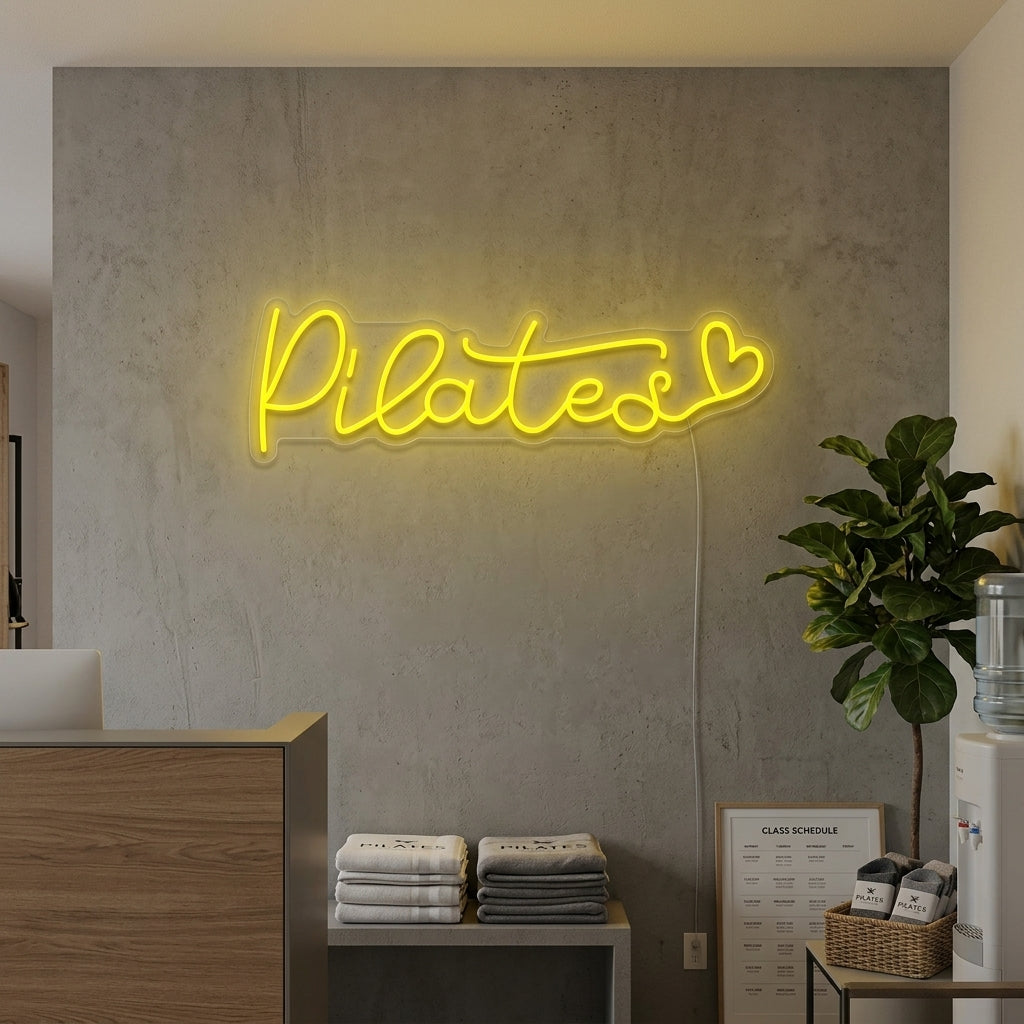"Pilates Hjerte" Insegna al neon