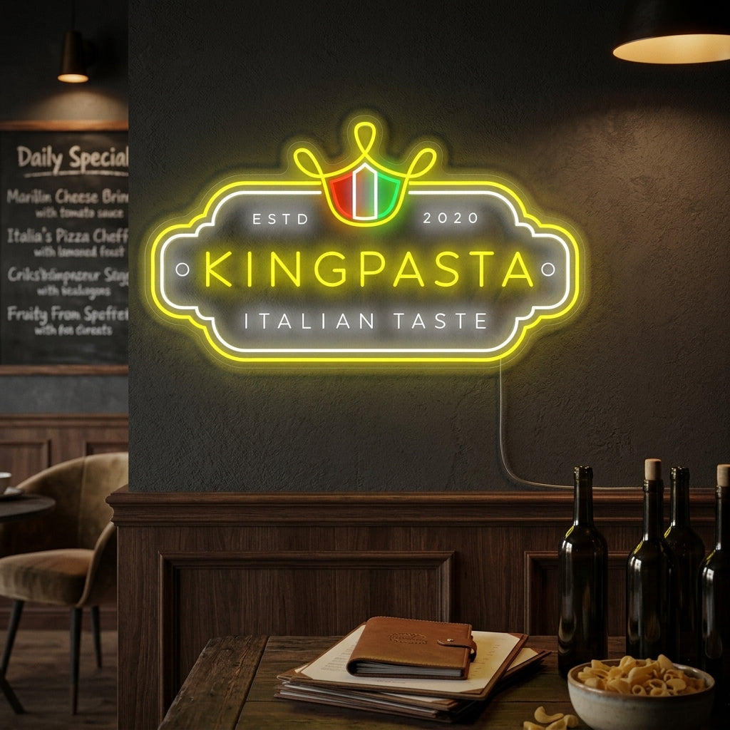 "King Pasta" Insegna al neon