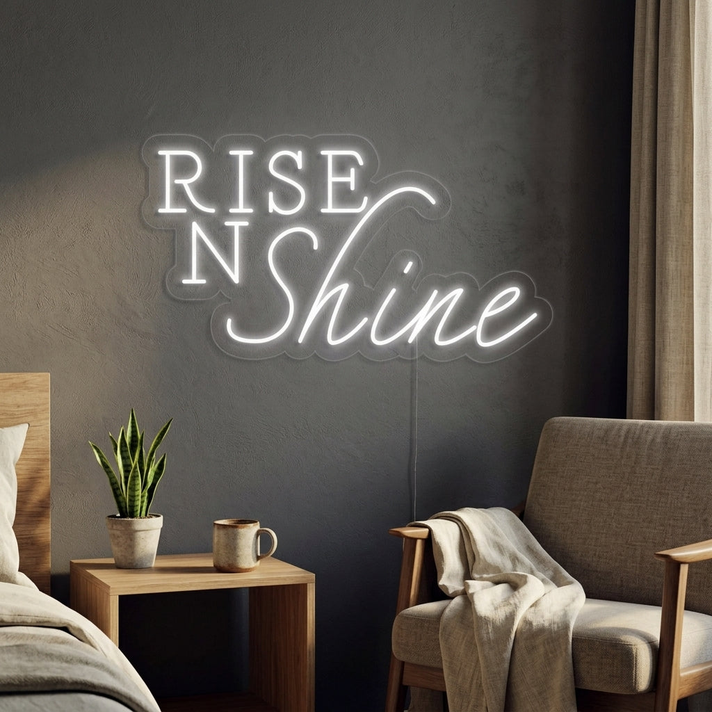 "Rise N Shine" Insegna al neon