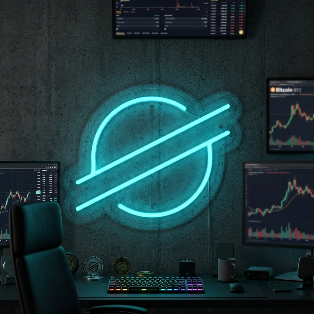 "Logo Stellar Xlm" Insegna al neon