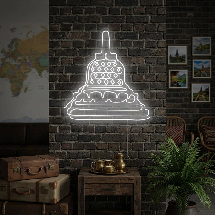 "Tempio Di Borobudur In Indonesia" Insegna al neon
