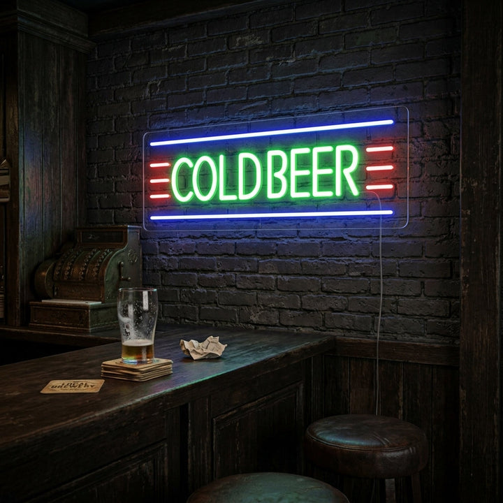 "Cold Beer" Insegna al neon