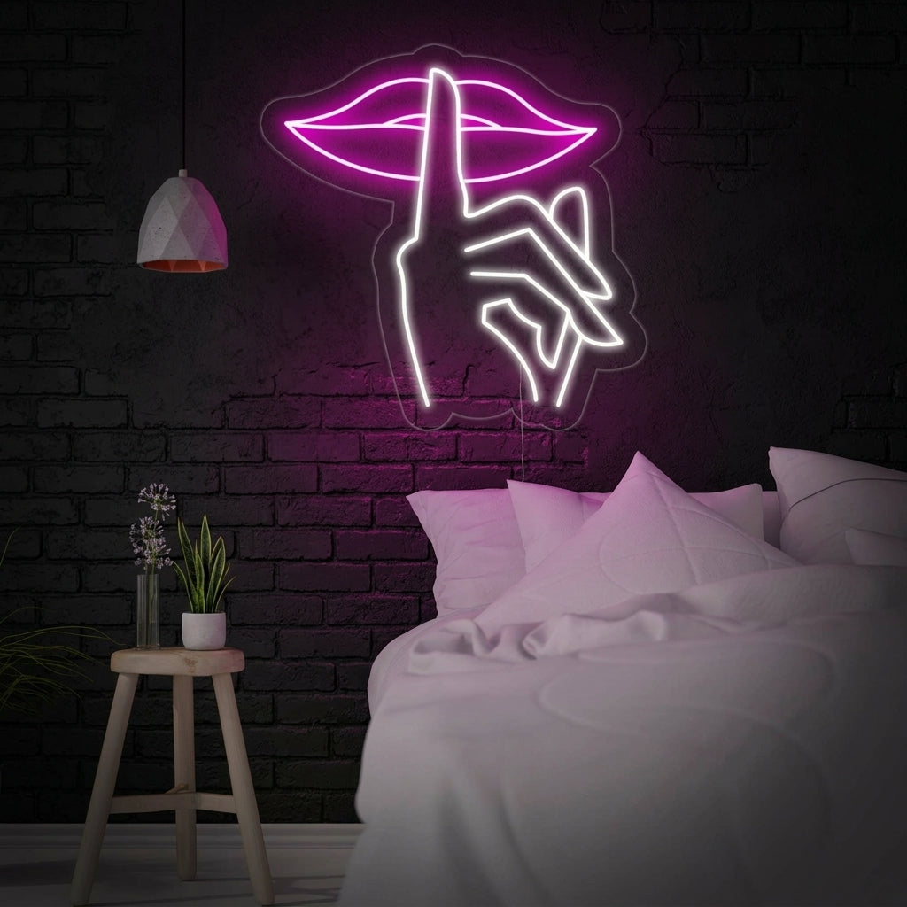 "Chiudere Le Labbra" Insegna al neon