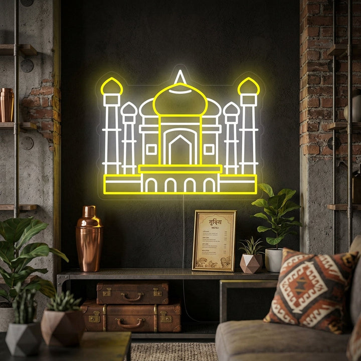 "Taj Mahal In India" Insegna al neon