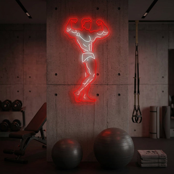 "Eroe della palestra" Insegna al neon