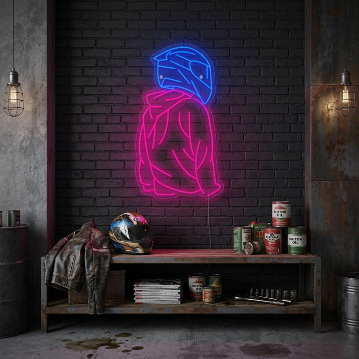 "Motociclista" Insegna al neon