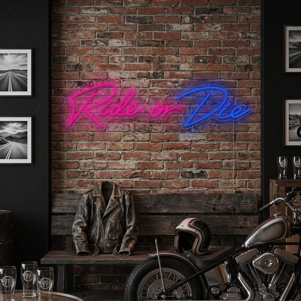 "Ride Or Die" Insegna al neon