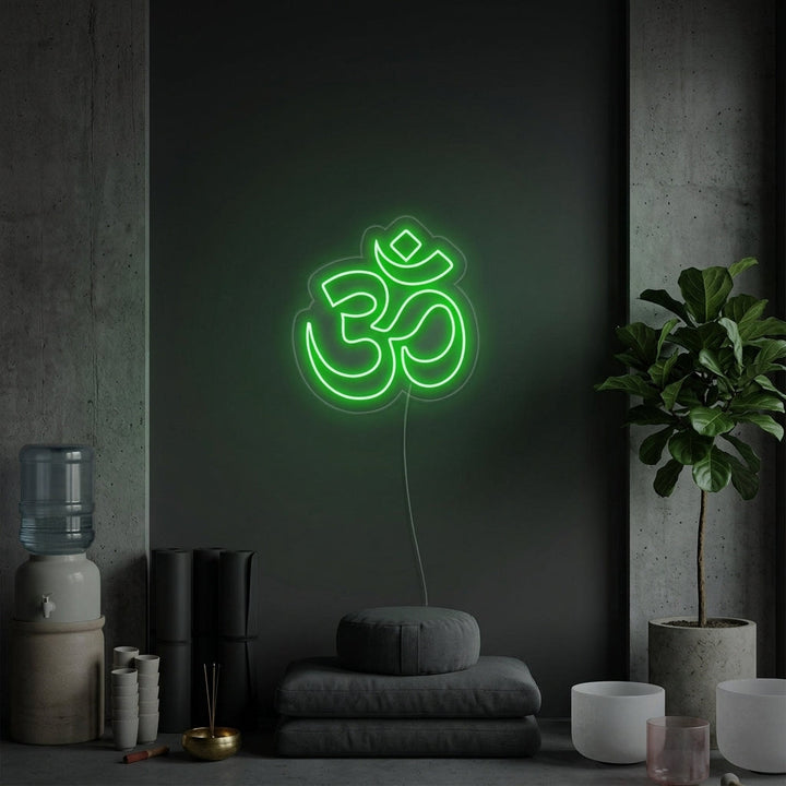 "Om Yoga, Decorazioni Yoga, Arte Murale Yoga" Insegna al neon