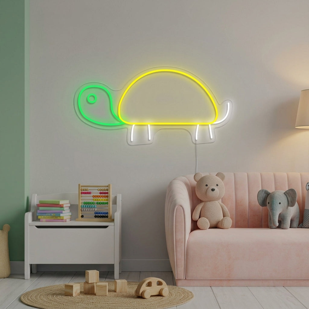 "Tartaruga, Decorazione Camera Dei Bambini" Insegna al neon