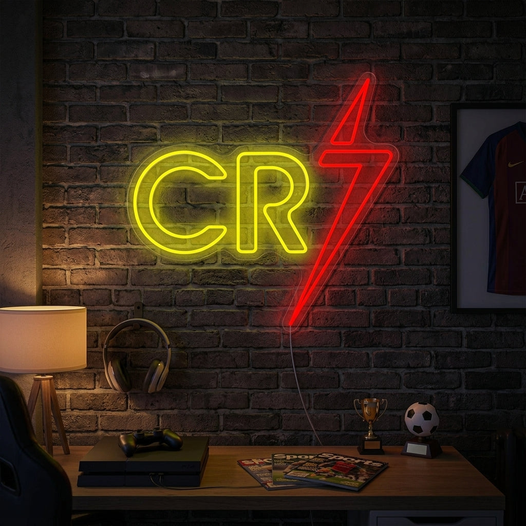 "Cr7" Insegna al neon