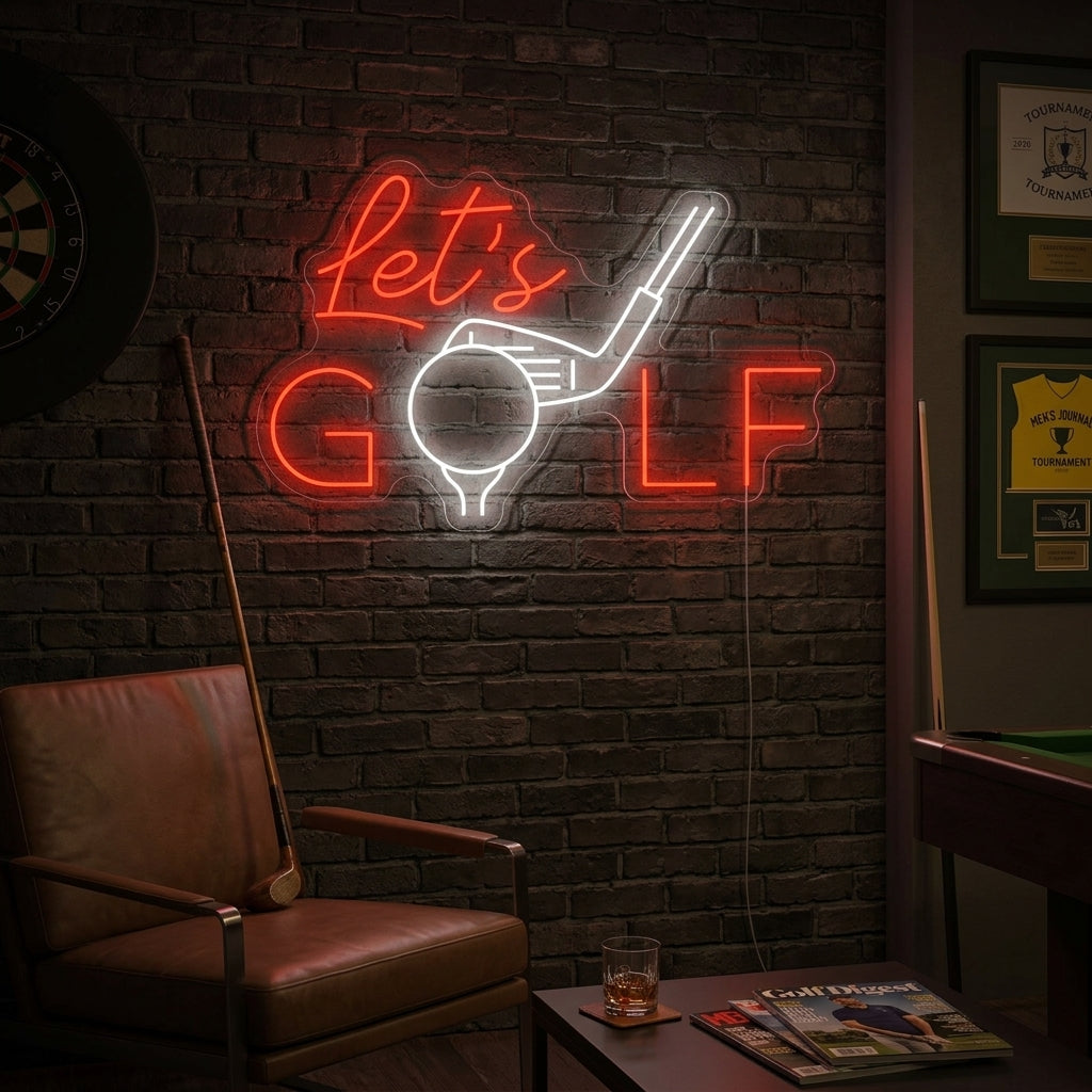 "Let's Golf" Insegna al neon