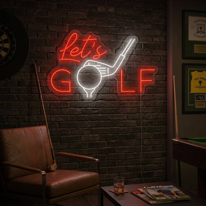 "Let's Golf" Insegna al neon