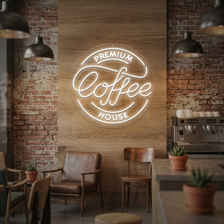 "Premium Coffee House" Insegna al neon