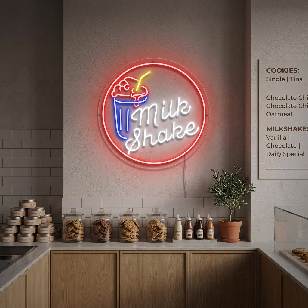 "Milk Shake" Insegna al neon