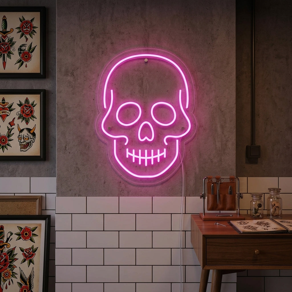 "Cranio" Insegna al neon